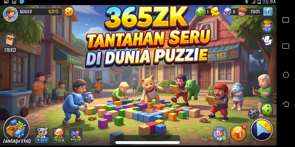 Screenshot permainan menunjukkan tantangan Puzzle yang menarik.