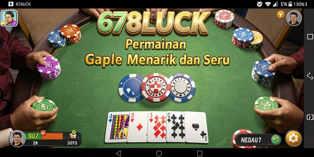 Tampilan gameplay Gaple yang menarik dan interaktif di 678LUCK.