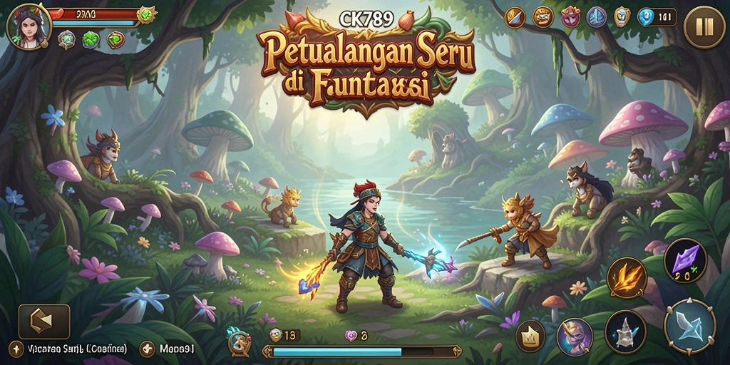 Tampilkan gameplay seru dari CK789 di dunia petualangan.