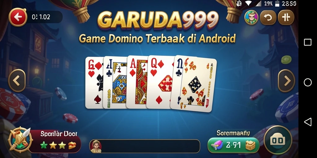 Tangkapan layar utama GARUDA999 menampilkan keseruan bermain Domino.