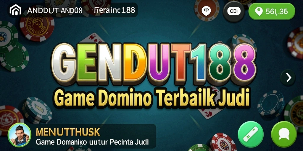 Tampilan gameplay Domino yang seru dan interaktif di GENDUT188.