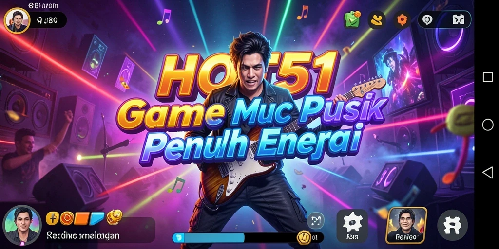 Screenshot utama HOT51 menampilkan gameplay seru dan interaktif dengan musik yang menggugah semangat.