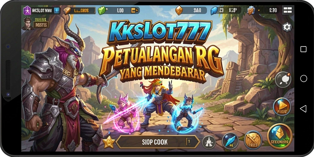Tampilan aksi mendebarkan dalam KKSLOT777, menampilkan gameplay RPG yang menarik.