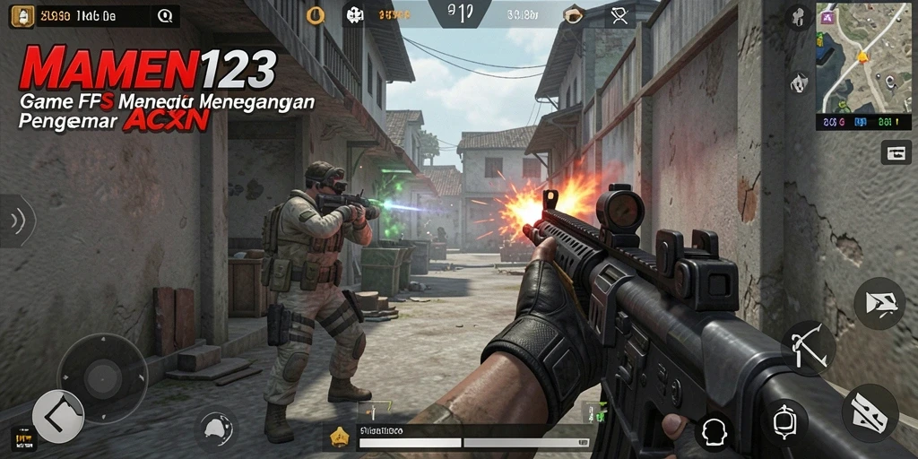 Tampilan gameplay MAMEN123 yang mengasyikkan dengan pertempuran intens.