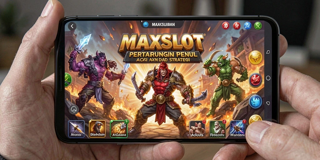 Tampilan dinamis pertarungan di arena MAXSLOT yang memukau.