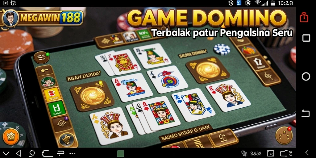 Tampilan menarik dari gameplay Domino MEGAWIN188 yang seru.
