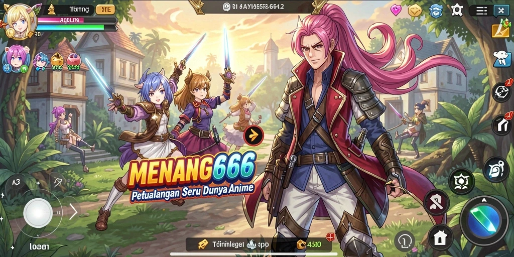 Screenshot gameplay MENANG666 yang menunjukkan aksi seru karakter Anime.