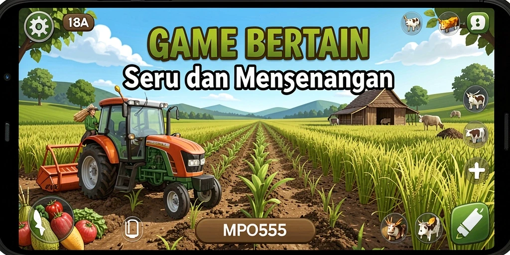 Tampilan gameplay seru MPO555 dalam aktivitas bertani