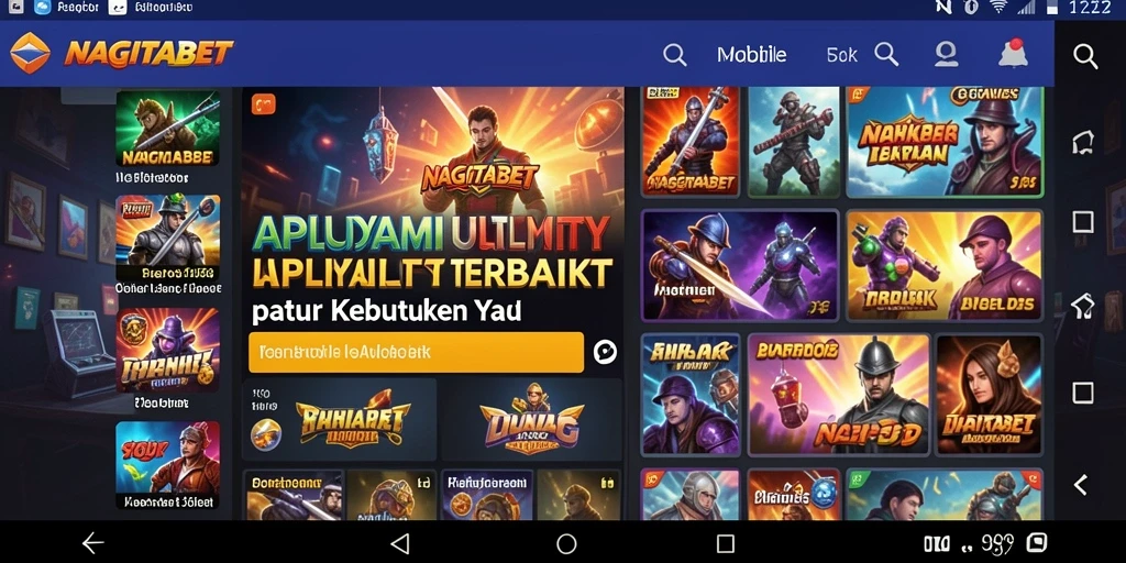 Tampilan antarmuka pengguna NAGITABET yang menarik dan fungsional.