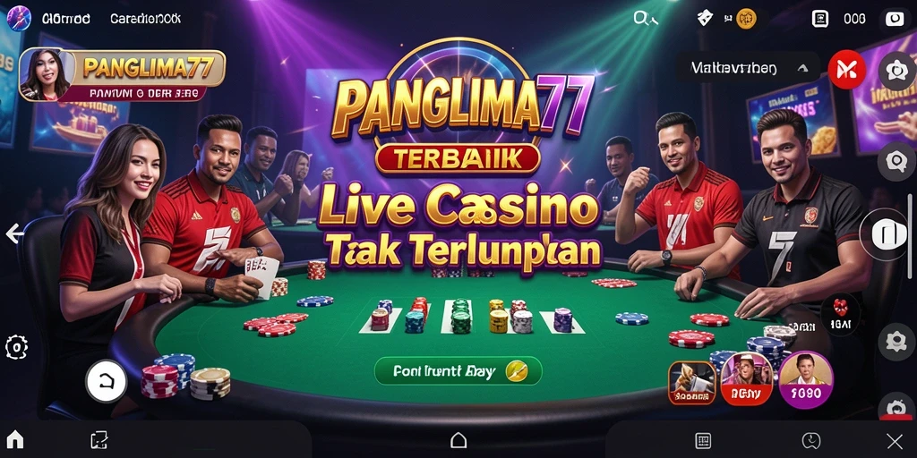 Tampilan gameplay Live Casino yang mendebarkan dan interaktif di PANGLIMA77.