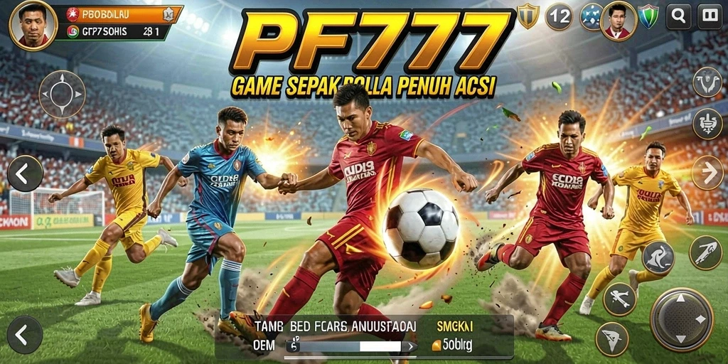 Tangkapan layar PF777 menampilkan gameplay sepak bola yang mendebarkan dan realistis.