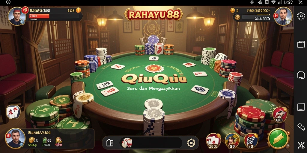 Tangkapan layar gameplay RAHAYU88 menampilkan momen seru permainan QiuQiu.