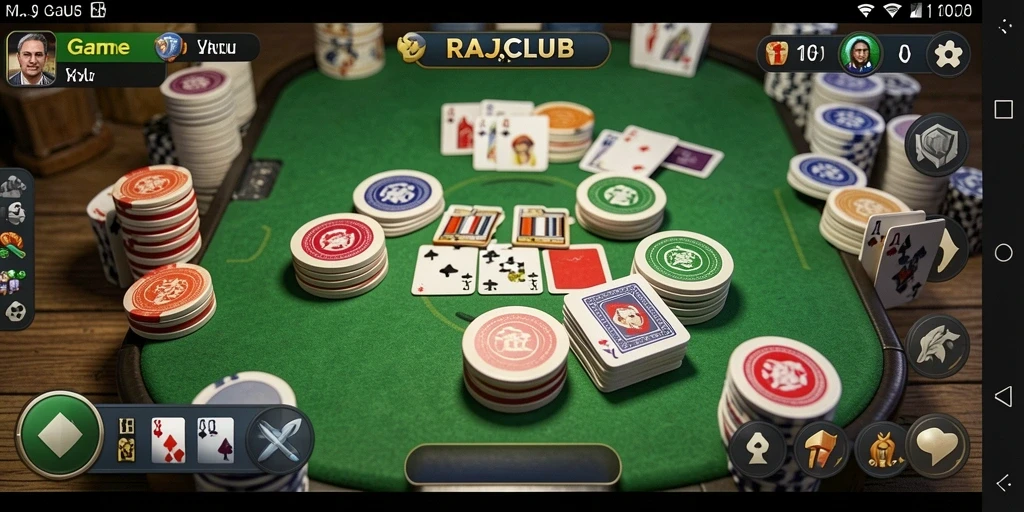 Screenshot gameplay RAJACLUB yang menampilkan keseruan bermain Gaple.