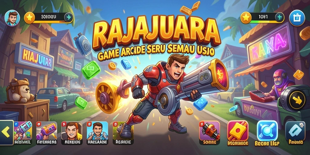 Tangkapan layar gameplay RAJAJUARA yang penuh warna dan seru.