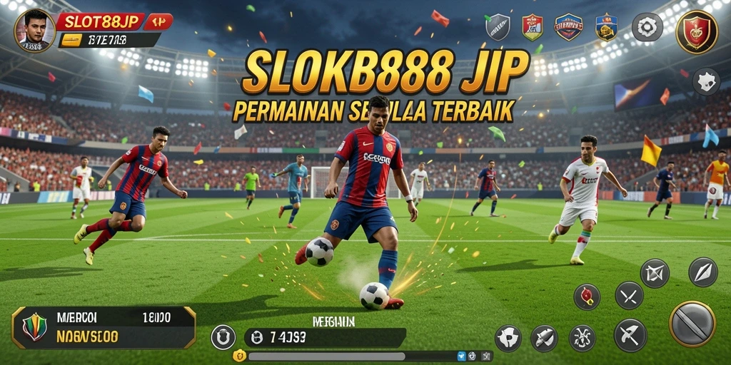 Tampilan gameplay menarik di <strong>SLOT88JP</strong> dengan aksi sepak bola seru.