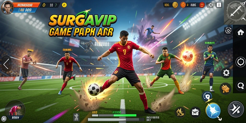 Tampilan menarik dari gameplay olahraga SURGAVIP yang menegangkan.
