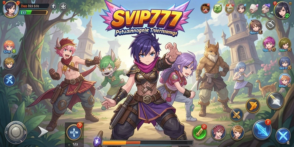 Tangkapan layar menampilkan aksi seru dalam gameplay Anime SVIP777.